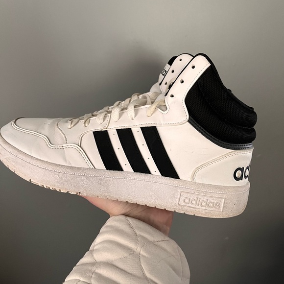 Adidas White and Black High-Tops - Picture 3 of 6